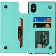 thumbnail image 5 of Crossbody Wallet Case for iPhone X/iPhone Xs with Card Slot Holder,Magnetic Flip Folio Purse Case, PU Leather Zipper Handbag with Detachable Lanyard Strap 5.8 Inch (Mint Green), 5 of 16