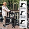 thumbnail image 4 of Verpal Rollator Walker for Seniors, Lightweight Folding Rolling Walker with Seat and Backrest for Seniors and Adult, Gray, 4 of 12
