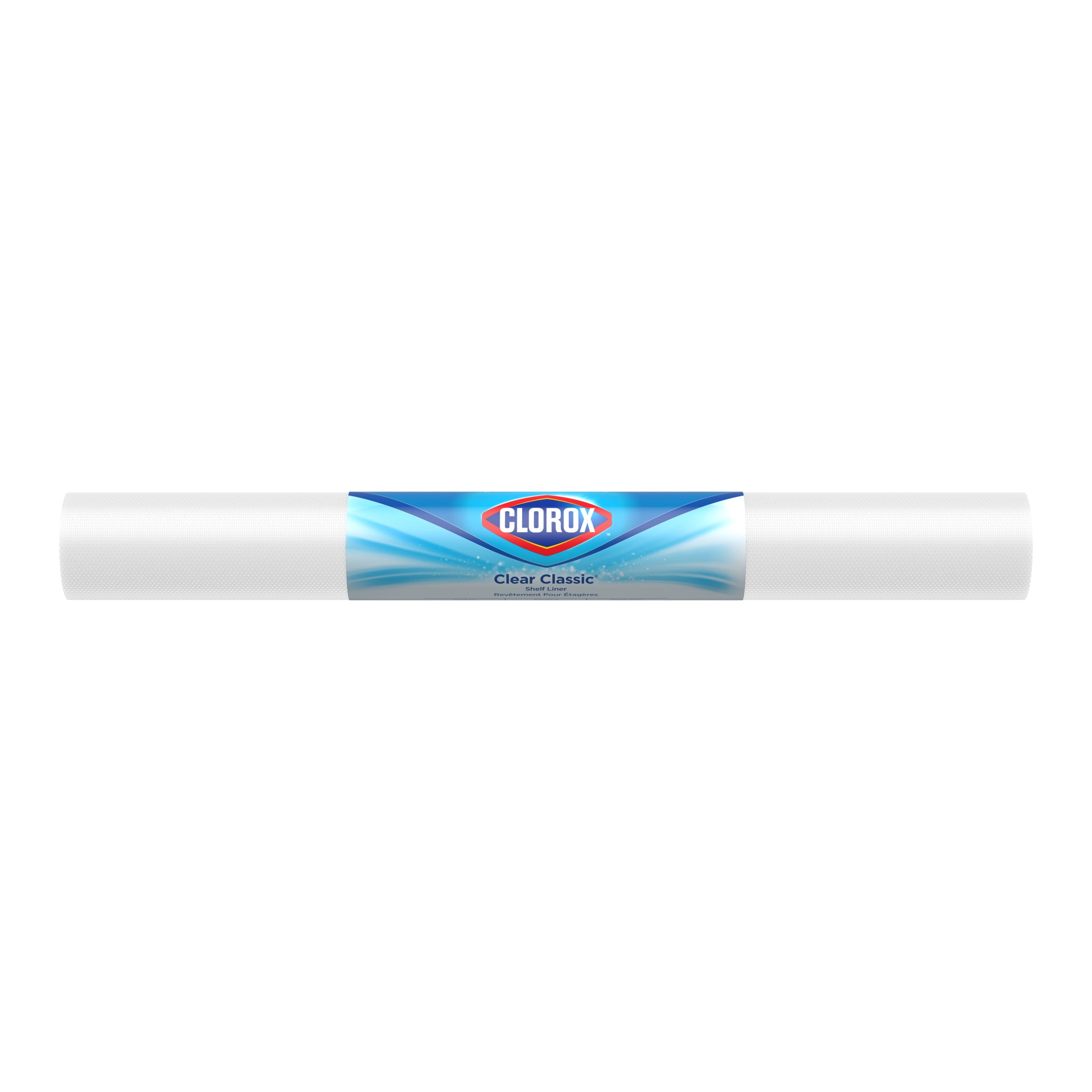 Clorox® Brand Clear Classic® Shelf Liner - Clear, 20 in. x 6 ft., <ul><li>Clorox</li><li>Clear Classic</li><li>Easy to Install</li></ul>