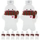 thumbnail image 1 of FELTECHELECTR 10 juegos de adorables botellas de agua de hombrecito de jengibre navideño, botellas de jugo de plástico reutilizables con bufandas, 1 of 7