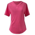 thumbnail image 5 of Stylish Women's Slim Fit Casual V Neck Short Sleeve Button Top for Effortless Look Women's Crew Neck Shirt Basic Short Sleeves Summer T Shirt Tops, 5 of 5
