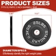 thumbnail image 2 of Signature Fitness Cast Iron Weight Plates, 2-Inch Hole, 2-Pack or 4-Pack Options (2.5LB–45LB), Black with Silver Numbers, for Standard Barbells, Dumbbells & Home Gym Strength Training, 2 of 7