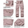 thumbnail image 3 of TRGPSG Cargo Pants Women High Waisted Wide Leg Pants Classic Casual Work Pants with 8 Pockets,(No Belts), 3 of 7