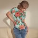 thumbnail image 3 of Fotbe Rose Flowers Body de Mujer con Cuello Redondo y Mangas Cortas, Sin Mangas Ajustado, Suave, Cómodo y Básico-X-Large, 3 of 7