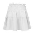 thumbnail image 5 of Fgnfyis Women's Flowy A-Line Skirt High Waisted Peplum Mini Style Pleated Cute Skirt for a Feminine White XXL, 5 of 5