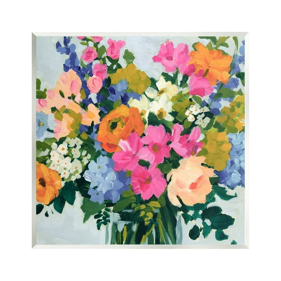 Stupell Industries Vivid Bouquet Blooms Botanical & Floral Painting Unframed Art Print Wall Art, 12 x 12