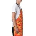 thumbnail image 4 of XMXT 1 Pcs Waterproof Kitchen Cooking Apron, Orange Pumpkin Ghost Faces Adjustable Aprons for Women Men with Pockets, 4 of 9