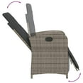 thumbnail image 5 of vidaXL Chaise de Jardin Inclinable d'Extérieur avec Repose-Pieds - Rotin Synthétique Gris, 5 of 5