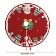 thumbnail image 3 of 15.74'' Buffalo Plaid Christmas Tree Skirt Claus Christmas Tree Pattern Rustic Farmhouse Christmas Tree Skirt Mat for New Year Xmas Party Decorations Home Yard Ornaments, 3 of 7