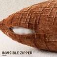 thumbnail image 3 of Rust Chenille Throw Pillow Covers 20x20 Set of 2 Thick Textured Slubby Couch Pillow Covers Farmhouse Accent Modern Neutral Decorative Pillow Cases for Bed Sofa Living Room, 3 of 7