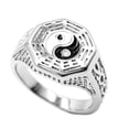 thumbnail image 4 of Yin Yang Trigrams Signet Band Taoísmo no Tai Hombres Zulema Anillo de acero inoxidable 316L, 4 of 8