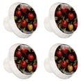 thumbnail image 2 of 4 Pcs Round White Knobs for Kitchen Cabinet Cupboard Dresser Bookcase Fruit Drawer Pulls Handles Home Decor, 2 of 8