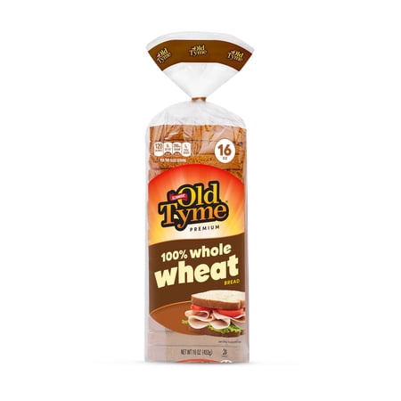 Schmidt's Old Tyme 100% Whole Wheat Bread, 16 oz, Fresh Bakery, Shelf-Stable