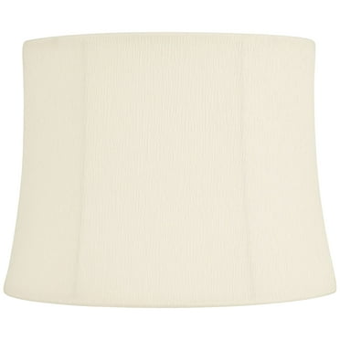 Cream Drum Lamp Shade 14" Top X 16" Bottom X 12" High With Spider Fitting - Includes Harp & Finial, Springcrest Brand