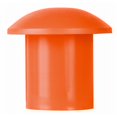 thumbnail image 1 of 2.25 in. Plastic Domed Mushroom Rebar Cap - Bright Orange, 25 Count, 1 of 1