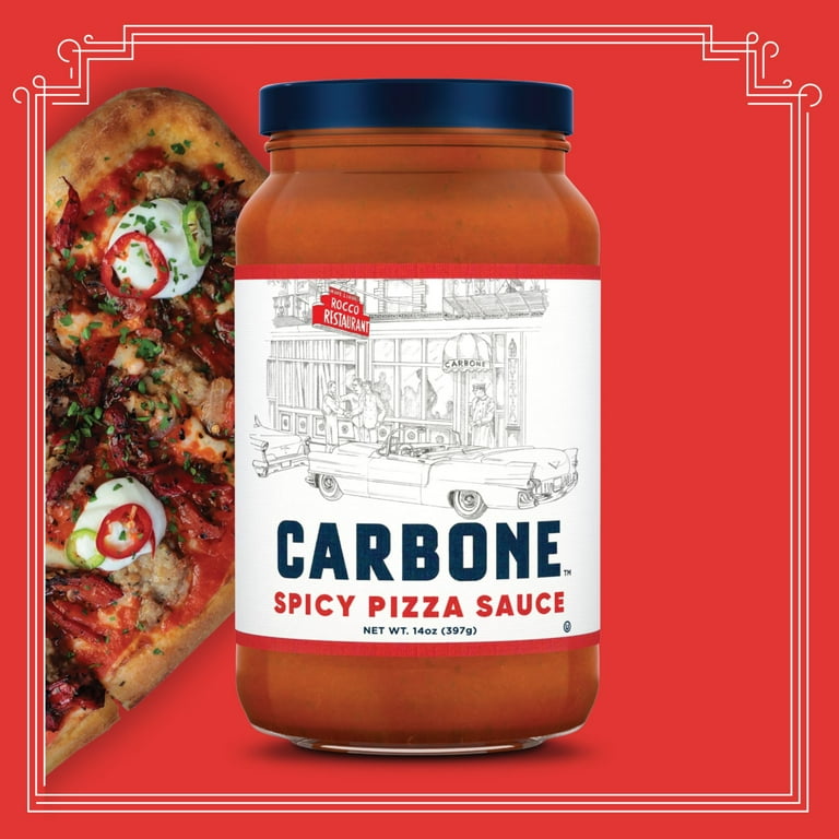 Carbone, Spicy Pizza Sauce, 14 oz, All Natural Vegetarian