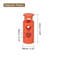 thumbnail image 2 of Unique Bargains 30Pack 4mm Cordon Serrure Plastique Double Trou Ressort Toggle Bouchons, Orange, 2 of 5
