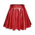 thumbnail image 1 of plisada de moda, accesorios de ropa, plisado ligero y versátil para mujer Rojo Medio Yuyangstore Falda plisada metalizada, 1 of 8