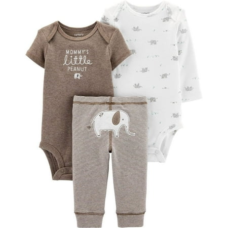 

Carter s - 3-Piece Peanut Little Character Set Brown Heather/Ivory