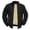 Black, variant on Men's Stand Collar Sherpa Lined Padded Jacket Quilted Full Zip Winter Warm Coat with Side Pockets Windproof Long Sleeve Casual Commuter Outerwear Black 4XL