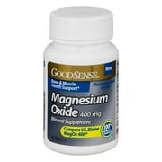GoodSense Magnesium Oxide Mineral Supplement Tablets, 400 mg, 90 Ct