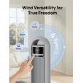 thumbnail image 3 of Dreo Tower Fan for Bedroom, 90° Oscillating Standing Fans for Room with 4 Speeds, 3 Modes, 28dB Quiet for Sleep, 25ft/s Velocity, 8H Timer, Remote, Living Room, Office, Home, Black, TF117, 3 of 5