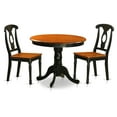 thumbnail image 4 of East West Furniture Antique 3-piece Dining Set with Wood Seat in Black/Cherry, 4 of 4