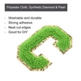thumbnail image 3 of Uxcell Chenille Letters C Patches Large Size 80mm/3.15 Inch C Patches Golden Glitter for Clothing, Pack of 3(Green), 3 of 5