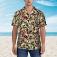 thumbnail image 4 of Lsque Skulls1 pattern Hawaiian Shirt for Men, Unisex Summer Beach Casual Short Sleeve Button Down Shirts-3X-Large, 4 of 9