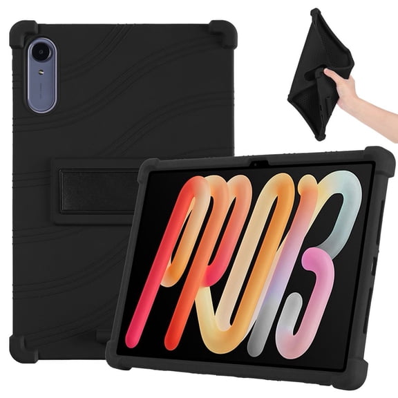 JBuwsdan Case for Lenovo Tab idea Pro Gen 2 13 inch Tablet,Soft Silicone Shockproof Kids Friendly with Kickstand Protective Cover for Lenovo Tab idea Pro Gen 2 13 inch Tablet(Black)