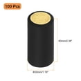 thumbnail image 2 of Uxcell 100 Pack Heat Shrink Wrap Sleeves Wine Shrink Wrap Cap Grape Shape, 30x60mm Black, 2 of 5