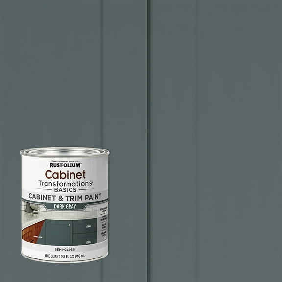 Pure White, Rust-Oleum Transformations Semi-Gloss Cabinet & Trim Paint-372007, Quart