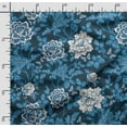 thumbnail image 2 of Soimoi Chinese Floral Print, Poly Taffeta Fabric, Decor Sewing Fabric by The Yard 56 Inch Wide, Decorative Fabric for Outdoor Upholstery, Umbrellas and Home Accents, Dark Blue, 2 of 5