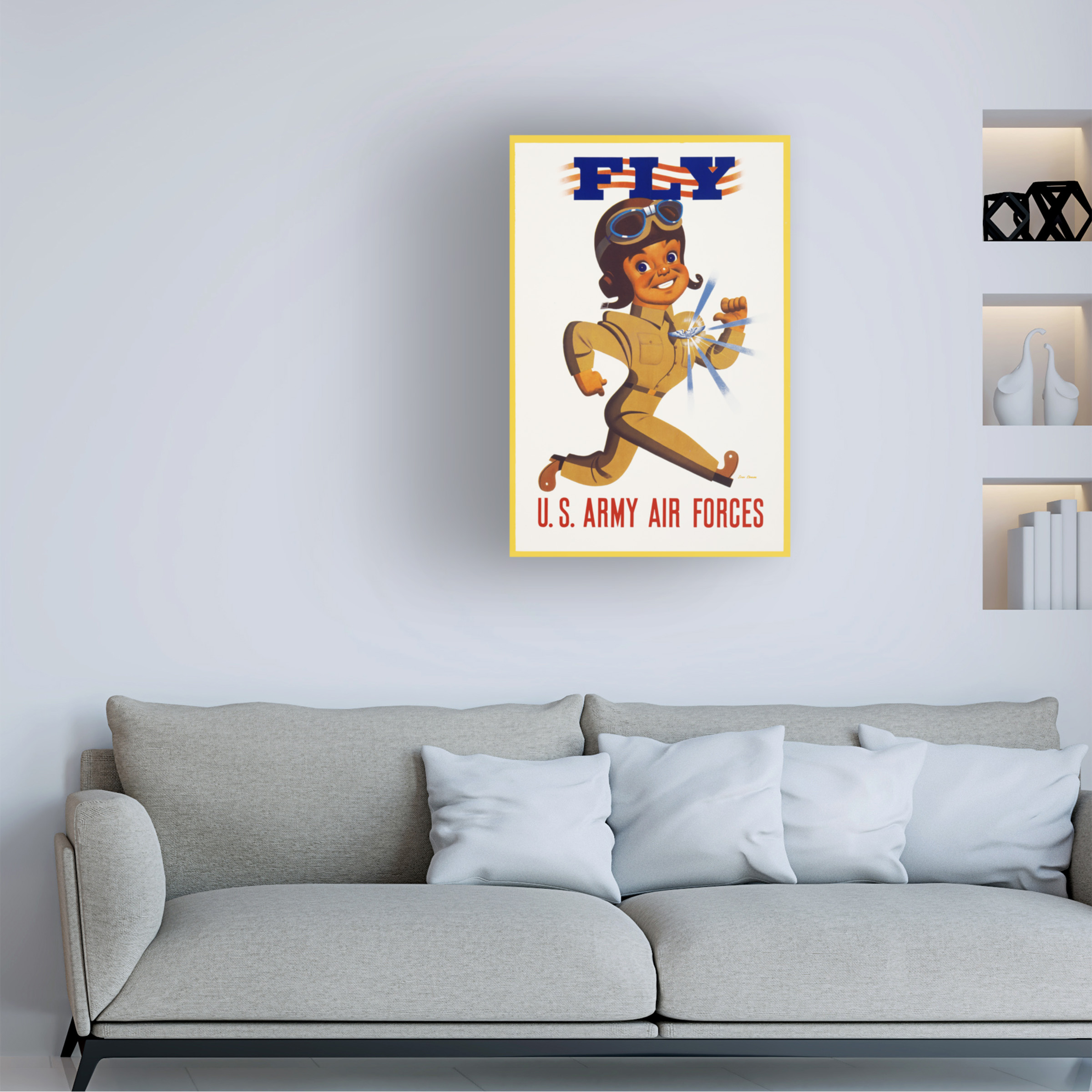 Trademark Fine Art Print Collection Fly US Army Air Forces Canvas Wall Art - 30x47