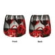 thumbnail image 3 of Balery Red Wine Rose Pantalones cortos deportivos para mujer con forro y dos bolsillos, elásticos, para entrenamiento, gimnasio, yoga-Medium, 3 of 7