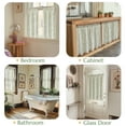 thumbnail image 4 of Curtainking Linen Kitchen Curtains 26x36 inch Farmhouse Floral Print Rod Pocket Curtains Cafe Curtains Small Window Curtains 2 Panels Sage on Beige, 4 of 9