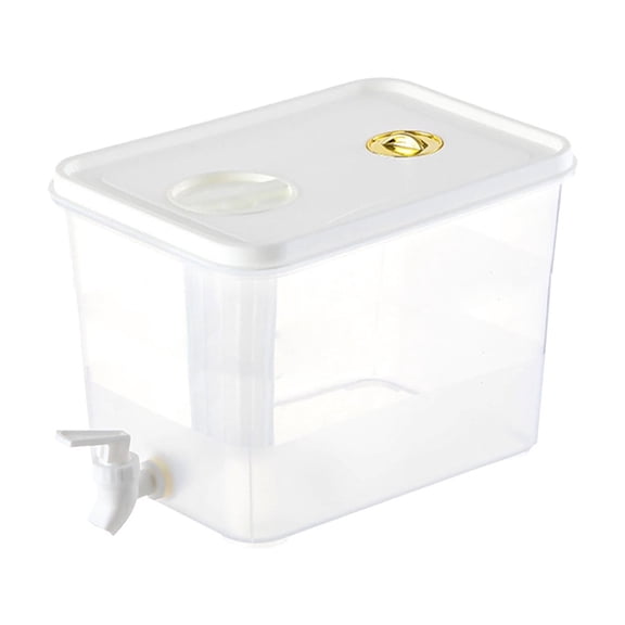 Cold Water Pitcher with Spigot and Filter, Plastic Beverage Dispenser for Refrigerator, Large Capacity Jug for Juice, Fruit Tea, and Iced Drinks, BPA-Free with Lid