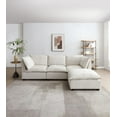 thumbnail image 6 of CKEASEAN L Shaped Modern Sofa Modular Sectional Cloud Couch, 99.3"W 4-Seat Chenille Deep Seat Sofa with Soft Pillow, Ottoman Included, Rack for Living Room, 6 of 10