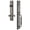Antique Pewter, variant on Grandeur 843162 Carre Solid Brass Rose Right Handed Keyed Entry Single Cylinder Full Plate