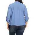thumbnail image 4 of Moa Collection Female Plus Size Draped Neck Open Front Loose Fit Solid Cardigan Jacket, 4 of 4