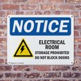 thumbnail image 4 of (2 Pack) Electrical Room Storage Prohibited OSHA Notice Sign 10 Inch X 7 Inch Plastic Sign, Weather Resistant, UV Protected for Workplace, Business, and Construction Site, Made in the, 4 of 8
