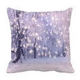 thumbnail image 1 of EREHome Christmas Snowflakes Winter Morning Landscape Snowfall Pillow Case Cover Set 16x16 Inch, 1 of 1