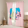 thumbnail image 3 of Manfei Girl Personalized Gifts Blackout Curtains Set of 2 (52x84 Each),Colorful Letter T Window Curtains,Cartoon Axolotl Watercolor Croal Curtains and Drapes For Princess,Lightweight Room Decoration, 3 of 6