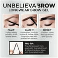 thumbnail image 6 of L'Oreal Paris Unbelieva-Brow Longwear Waterproof Tinted Brow Gel, Brunette, 0.15 fl oz, 6 of 7