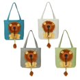 thumbnail image 3 of Outcrop Bolso de hombro pequeño con forma de lona para mascotas, León, gato, perro, bolso pequeño para salir, 3 of 5