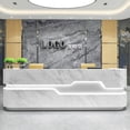 thumbnail image 2 of Conference Luxury Reception Desk Office Information Modern Simple Shop White Reception Desk Cashier Mostrador Hoom Furniture My Lux Decor Round, 2 of 19
