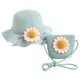 thumbnail image 2 of Sombrero de 52-54cm de circunferencia, sombrero protector solar para niños, Sombrero de Paja de verano, lindo sombrero para el sol de ala grande y conjunto de bolsa de paja, 2 of 6