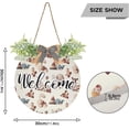 thumbnail image 3 of Coolnut Wooden Push Toys Front Door Round, Hanging Welcome Sign, Front Door for Home, Farmhouse, Porch, Wall Hanging, Outdoor Home Decor, 3 of 7