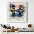 thumbnail image 6 of Muslim Printed, Modern Art, Mosque Landscape Art Canvas, Al Aqsa Mosque, Muslim Housewarming Art Canvas, Islamic Wall Decor, Canvas Wall Decor - Gold Framed, 6 of 6