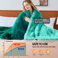 thumbnail image 3 of PMONPA Heated Blanket for Adult, Soft Faux Fur & Sherpa Electric Blanket, Fast-Heating with 10 Heating Levels & 5 Options Auto off, 51"x 61", New Green, 3 of 8